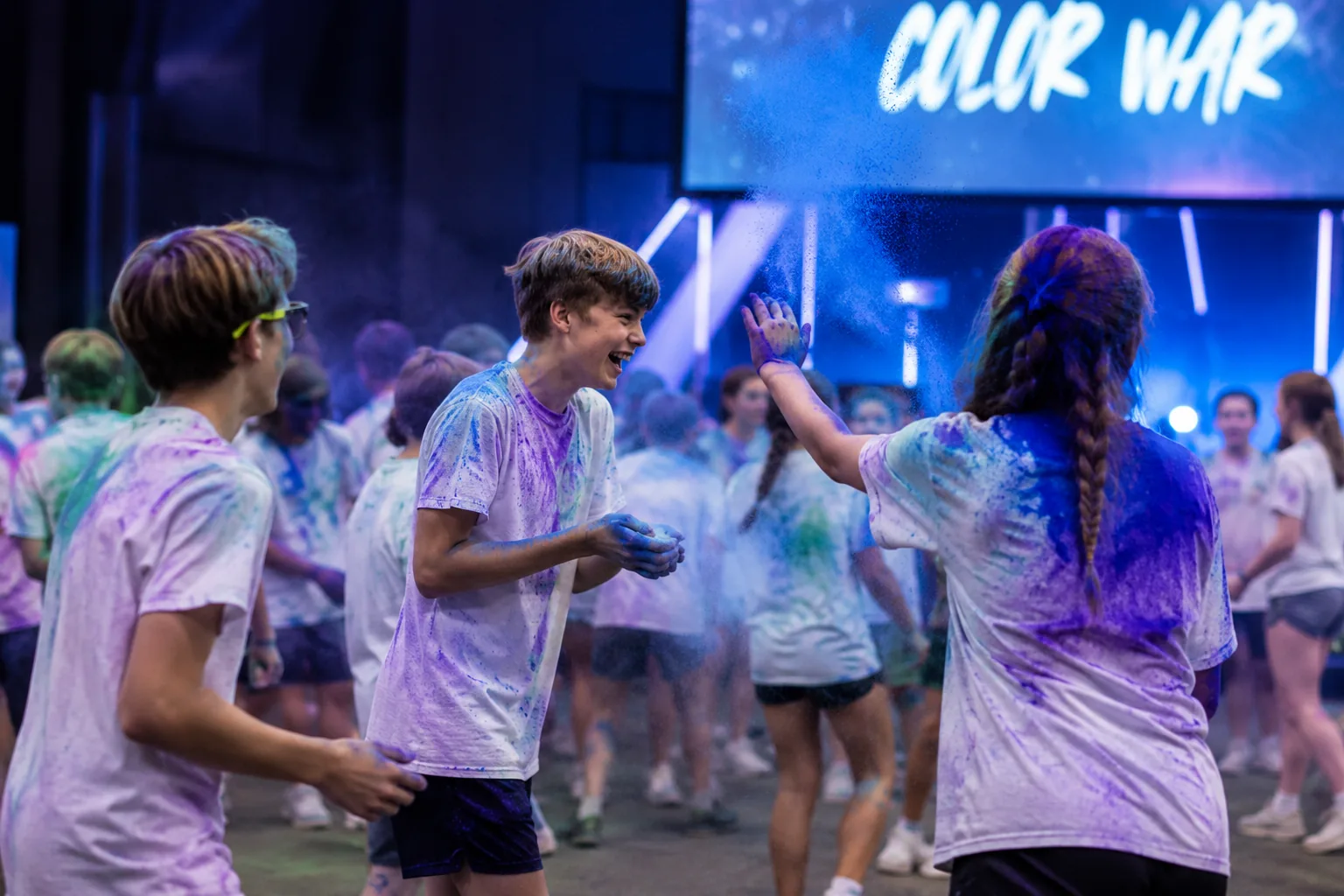 Students together at a youth ministry event